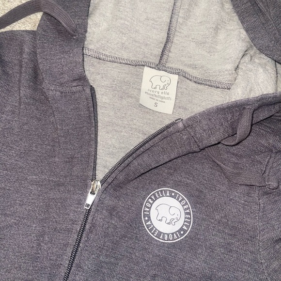 Ivory Ella Zip Up Hoodie Jacket Lavender Purple Size Small - Picture 5 of 7